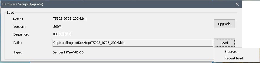 How to upgrade firmware via LedSet